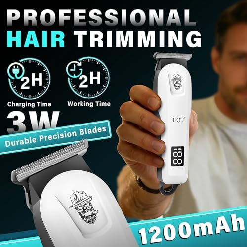 Hair Clippers for Men Rechargeable Cordless Beard Trimmer & Electric Shaver, Hair Cutting Kit with LCD Display Gift for Dad, Husband, Men - Image 3