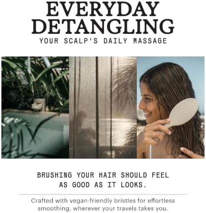 Smoothing Paddle Hair Brush for Frizz Control, Snag free Scalp Comfort - Image 5