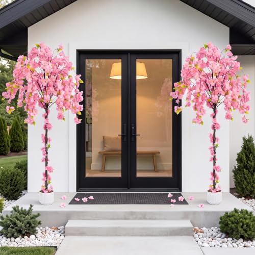 6FT Artificial Cherry Blossom Tree, Faux Sakura Tree for Indoor - Image 4
