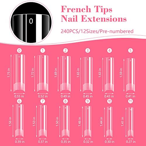LIONVISON XL Square Nail Tips: NO C Curve for Acrylic Nails Professional - Image 6