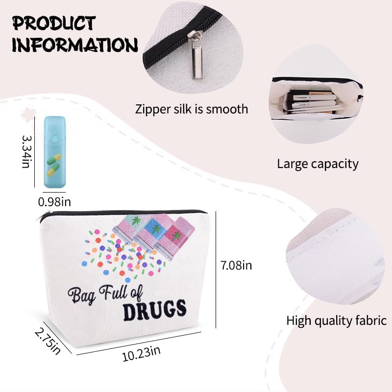 Medicine Drug Bags for Travel Pharmacy Birthday Christmas Gifts for Pharmacist Nurse Female Nursing Students Doctor Pouch Medical Patient Bag Med Physician Practitioner Accessories Bag Gifts for Women - Image 3