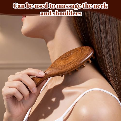 2PCS Loc Comb for Sisterlocks, Comfortable Massage Comb, Wooden Scalp Massager Combs for Dreadlocks, Scraping Massage Tools Wide Tooth Combs for Scalp Care and Hair Styling - Image 6