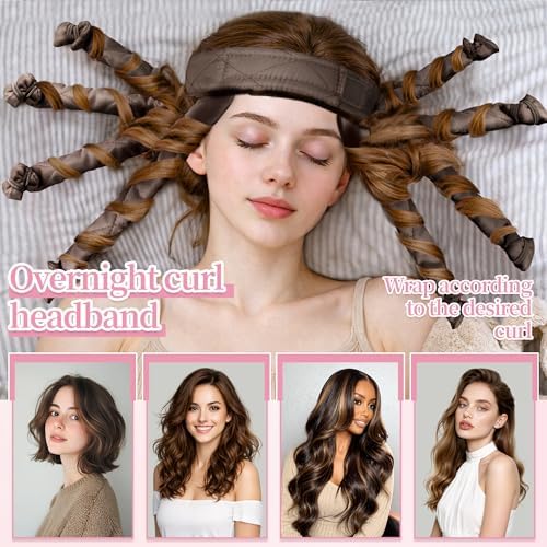 Heatless Curls Overnight Headband for Long Hair Heatless Curler Headband - Image 5