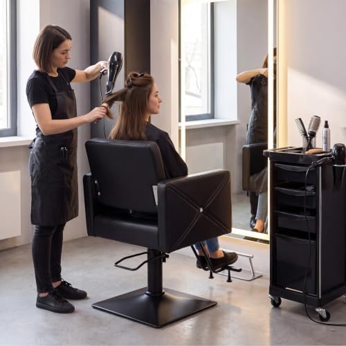 Artist hand Barber Salon Chair for Hair Stylist, Black Base - Image 2