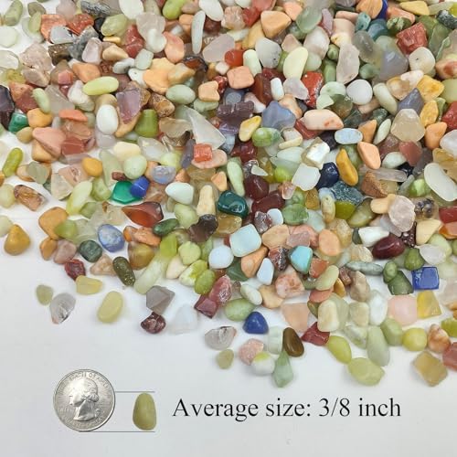 5LB Colorful Pebbles for Succulent, 3/8 Inch Natural River Rocks for Plants, Natural Decorative Polished Pebbles for Cactus,Vases, Planters,Outdoor Gardening and Indoor Plants - Image 2