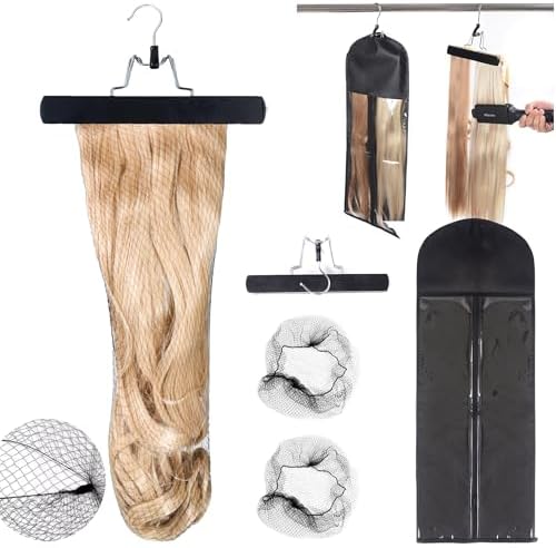 Hair Extension Hanger with Extra Long Storage Bag, Extension Holder Kit by Modpion