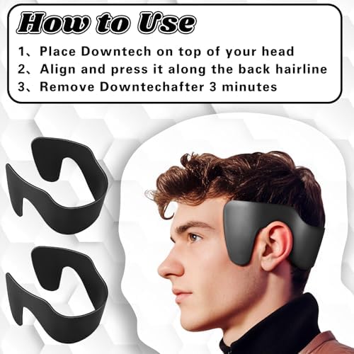 2 Pack Men's Side Hair Press Tools No Heat Hair Straightener for Men's Grooming Tool Scalp Care Protection Hairs Style Straightener for Grooming Fast Easy Styling - Image 4