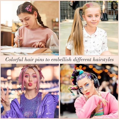 obeoby 82 Pcs Colorful Snap Hair Clips for Baby Girls Toddler Accessories - Image 5