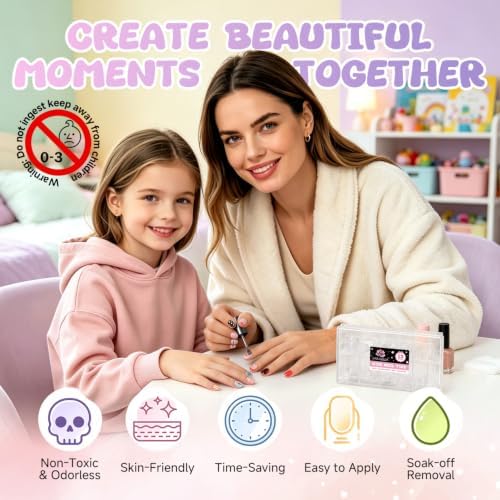 UNA GELLA Extra Short Square Kids Nail Tips 216Pcs Squoval Press On Nails - Image 4