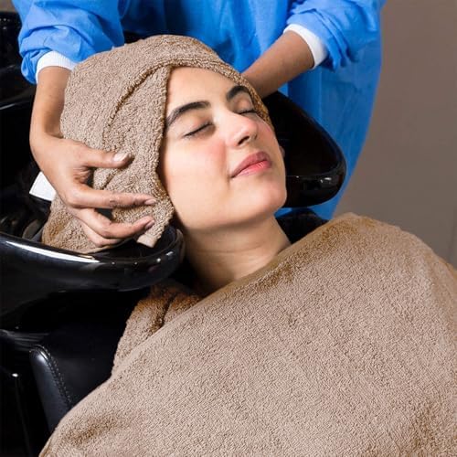Avalon Towels Salon Towel - Beige Hand Towels Bulk Pack of 24 - 100% Cotton Absorbent Spa, Facial & Gym Towel for Working Out - 16x27 Inches (Not Bleach Proof) - Image 5