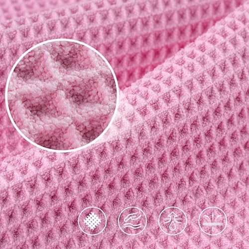POLYTE 430 GSM Poly Blend Microfiber Quick Dry Waffle Bath Towel, 30x60 in - Image 4