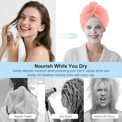 Microfiber Hair Drying Towel Wrap,Hair Turbans Towel for Wet Hair - Image 7