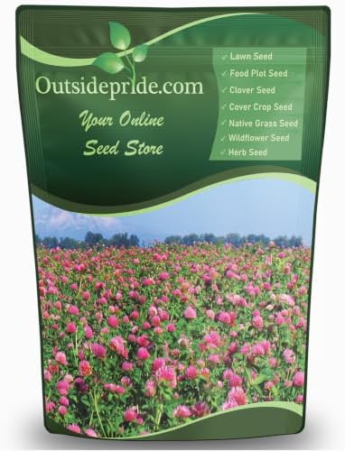 Outsidepride Perennial Red Clover Seeds - 1/4 lbs. Self-Seeding, Nitrocoated, Inoculated Clover Seeds for Lawn, Yard, Forage, Pasture, Hay, Nitrogen Fixation, Soil Improvement & Crop Rotation Programs by Outsidepride