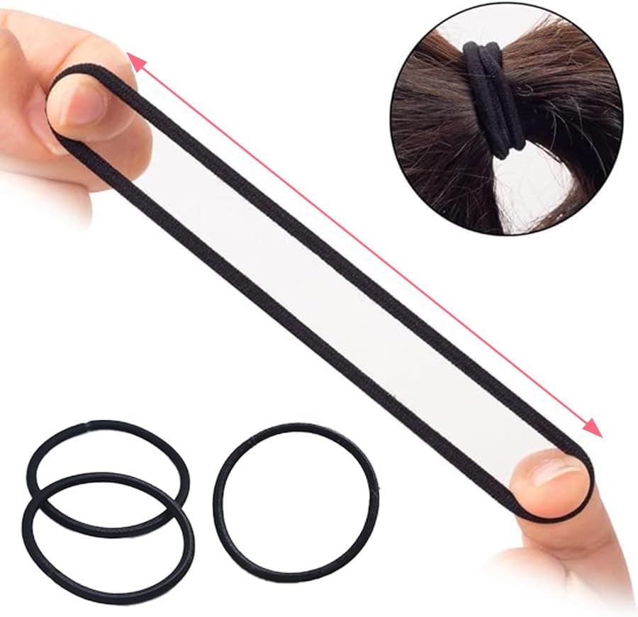 120PCS Thick Hair Elastics for Women Girls, No Damage Seamless Hair Ties, High Elastic Ponytail Holders for Thick, Curly, Long Hair - Neutral Colors (4mm) - Image 3