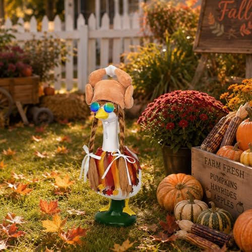 4PCS Thanksgiving Goose Outfits Turkey Goose Costume Set for Goose Statue - Image 6