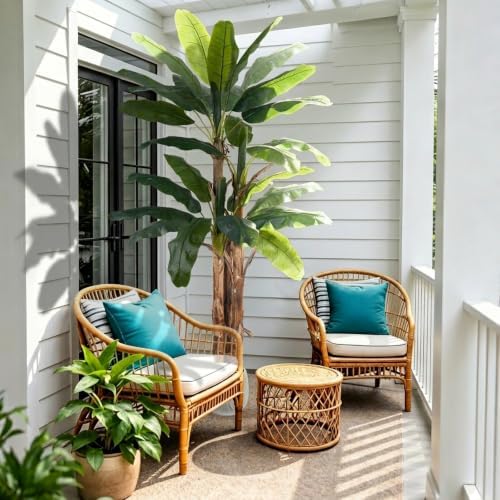 8FT Artificial Banana Tree, Tropical Plant, Large Faux Plant Outdoor - Image 6