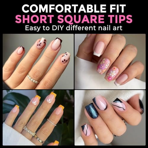 UNA GELLA Short Square X-Soft Gel Nail Tips 216pcs - Image 2