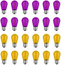 GvvooHome 24 Pack S14 Orange and Purple Light Bulbs for String Lights by GvvooHome