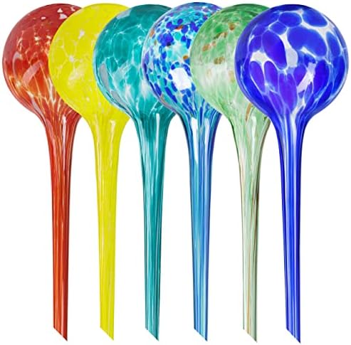 Plant Watering Globes Set of 6, Large - Glass Self Watering Globes by MissionGallery