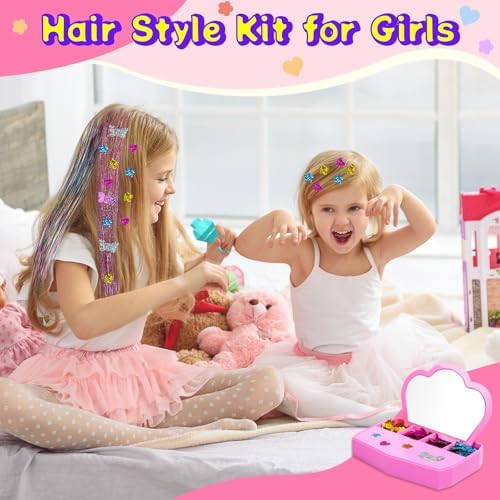 AOSITE 200PCS Girls Hair Glitter Patch-No Stamper Tool, Girl Birthday Gift - Image 5
