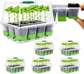 BeGrit 72 Cells Reusable Seed Starter Tray, 6 Pack Seed Starter Kit with Silicone Cells, Air Vent Humidity Domes for Indoor Gardening Plant Germination Trays for Seeds Starting (Clear) by BeGrit