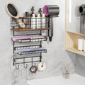 3-Tier Wall Mounted Hair Tool Organizer, Matte Black by ART-GIFTREE