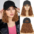 HANYUDIE Hat Wig for Women Wig Cap with Curly Hair Extensions Hat with Hair Wave Adjustable Baseball Cap Wigs by HANYUDIE