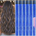 Hair Tinsel Clip in Pack of 18 Pcs Blue Hair Accessories by Uikreo-Designtoyourbeauty