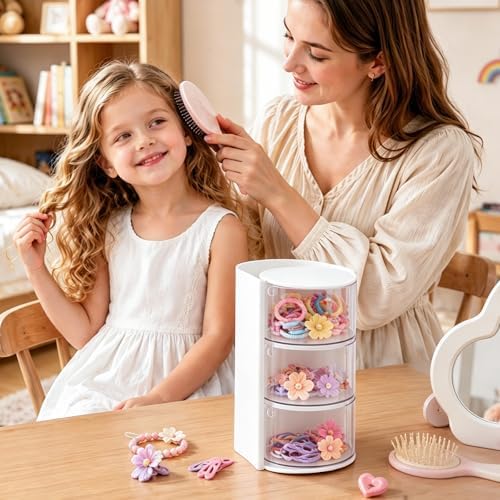 3-Layer Hair Accessories Organizer with Hair Brush Holder - Image 3