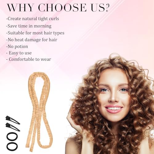 Heatless Curling Rod Headband, Heatless Hair Curler Overnight - Image 5