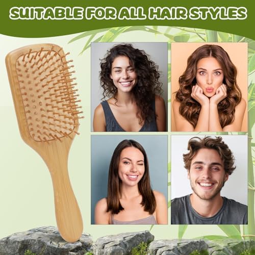 8PCS DIY Bamboo Hair Brush Painting Kit Bulk with 12 Pens for Decor, Square - Image 5