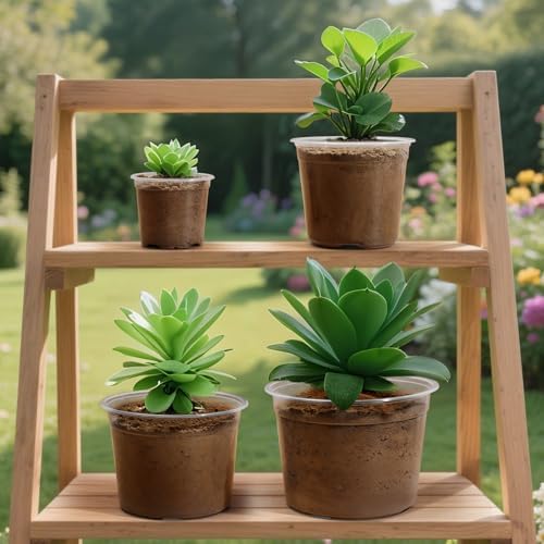 8" Clear Nursery Pots With Drainage Holes, 10 Packs Plastic Pots For Plants - Image 6