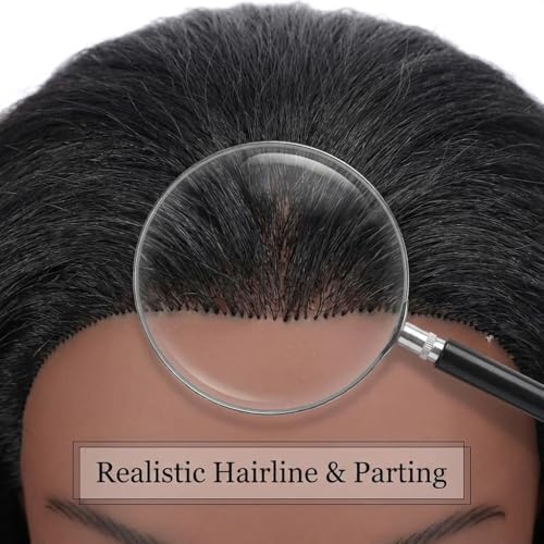 100% Real Hair Mannequin Head Training Head Manikin Cosmetology Doll Head for Hairdresser Practice Braiding Hair Styling with Clamp stand (18 -Inch) - Image 4