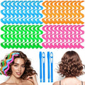 42 Pcs Heatless Wave Curlers for Short Hair, Easy Styling Hook, 9.8 Inch by YEVYO