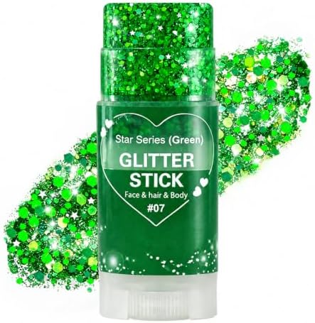 Go Ho Green Face Glitter Stick,Hair and Body Glitter for Women Kids by GoHo