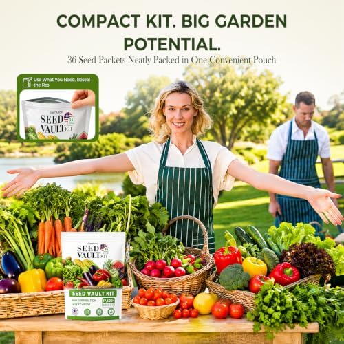 Vegetable & Fruit Survival Seeds Vault Kit, 17,600+ Seeds for Planting 36Pack Heirloom, Non-GMO Varieties Home Garden for Hydroponic, Indoor & Outdoors - Image 6