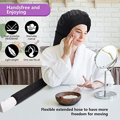 Upgraded Hooded Hair Dryer with Extra Large Adjustable Bonnet - Easy Styling, Curling and Deep Conditioning, with Portable Carrying Case (Black) - Image 2