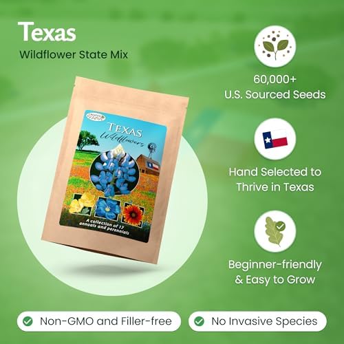Texas Wildflower Seed Mix – Over 60,000 Flower Seeds, Covers 300 Sq Ft - Image 2