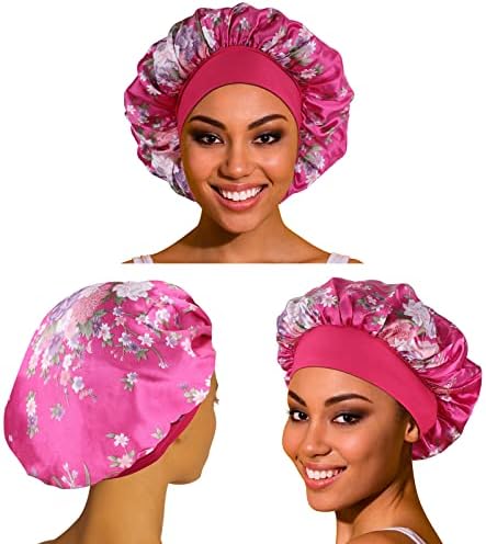 3PCS Bonnets for Women,Silk Satin Bonnet Hair Bonnet for Sleeping - Image 2