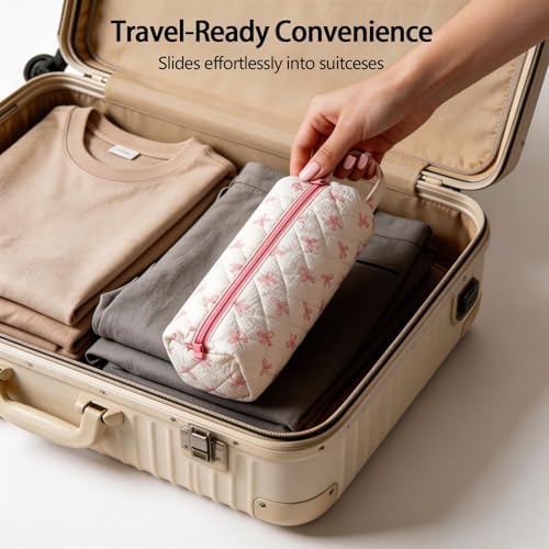 Hair Tools Travel Bag, Hair Tool Bag Organizer, Pink Bow - Image 5