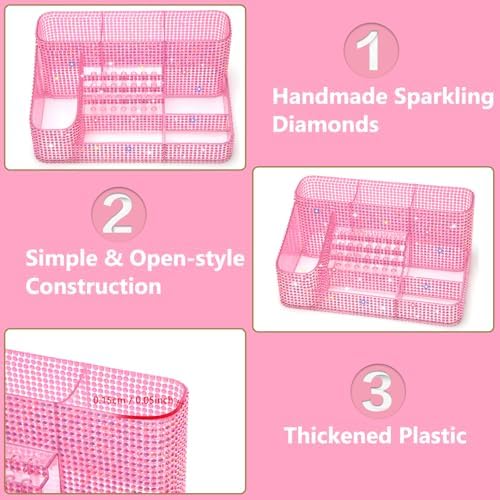 CGBE Nail Drill Holder, 28 Holes Drill Bit Holder for Nails - Diamond Pink - Image 3