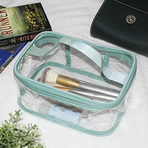 Toiletry Bag Makeup Cosmetic Clear Bag Portable Waterproof Transparent Travel Storage Green - Image 5