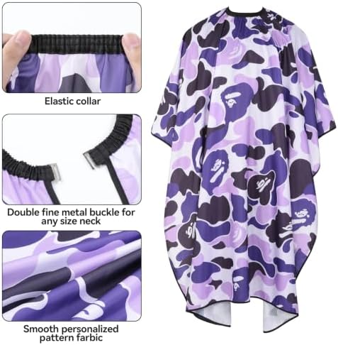 Waterproof Hair Cutting Cape Polyester Salon Barber Cape Adjustable Collar - Image 2