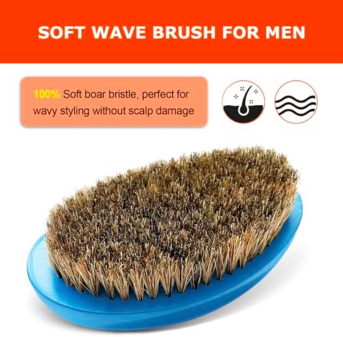 Soft Wave Brush for Men 360 - LexRory Curved Boar Brushes for Wavy Hair - Image 2