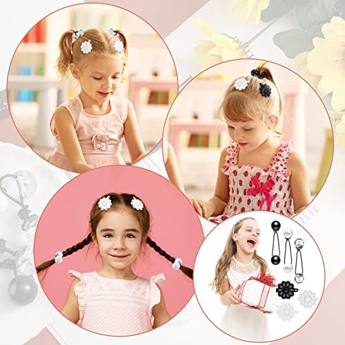 Jutom 72 Pcs Hair Barrettes Balls for Girls Self Hinge Hair Ties Bubble - Image 6