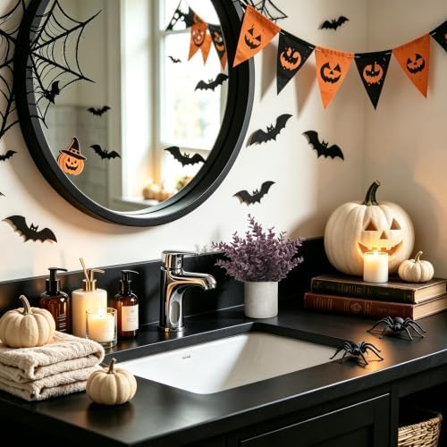 Der Rose 3 Pack Plum Eucalyptus Fake Plants for Halloween Bathroom Decor - Image 2