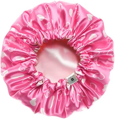 YANIBEST Baby Satin Bonnet Sleep Cap - Double Layer Reversible Adjustable Silky Satin Cap for Infant Toddler(5-12Year,Light Pink) by yanibest