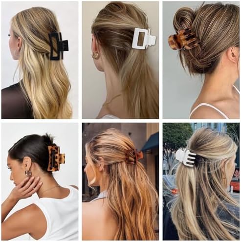 SMKSL 12 Pcs Hair Claw Clips for Women & Girls 3 Styles Hair Accessories - Image 6