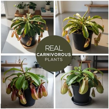 Pitcher Plant Nepenthes Miranda (4 Pack) Rare Nephentes Live Plants-Carnivorous Insect Eating Plant, Indoor Tropical Houseplant, Easy Care Pitcher Plant Live, Starter Size Carnivorous Plant for Indoor - Image 2
