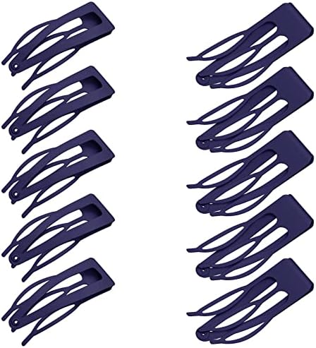 Chinco Navy Blue 24 Pcs Double Grip Hair Metal Snap Clips,2 Inch by Chinco
